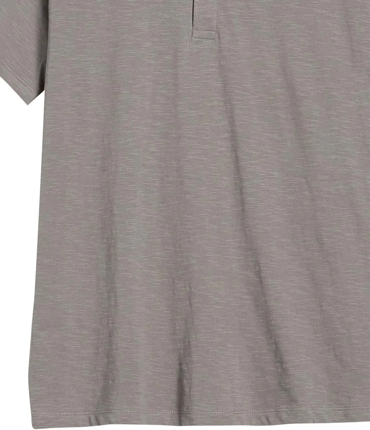 Short-Sleeve 100% Organic Cotton Lightweight Slub Henley Shirt for Men