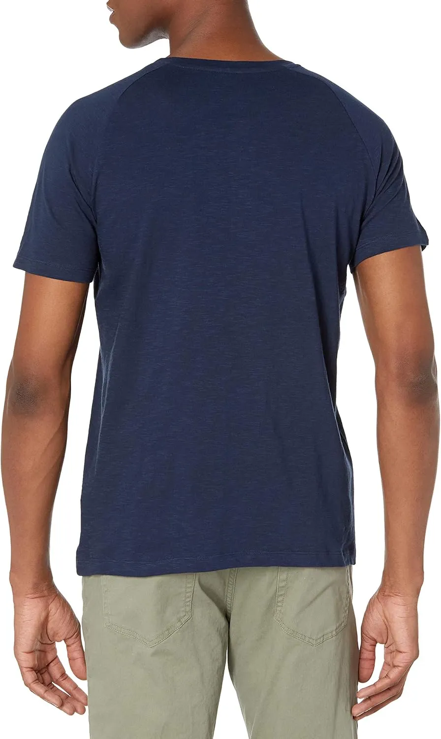 Short-Sleeve 100% Organic Cotton Lightweight Slub Henley Shirt for Men