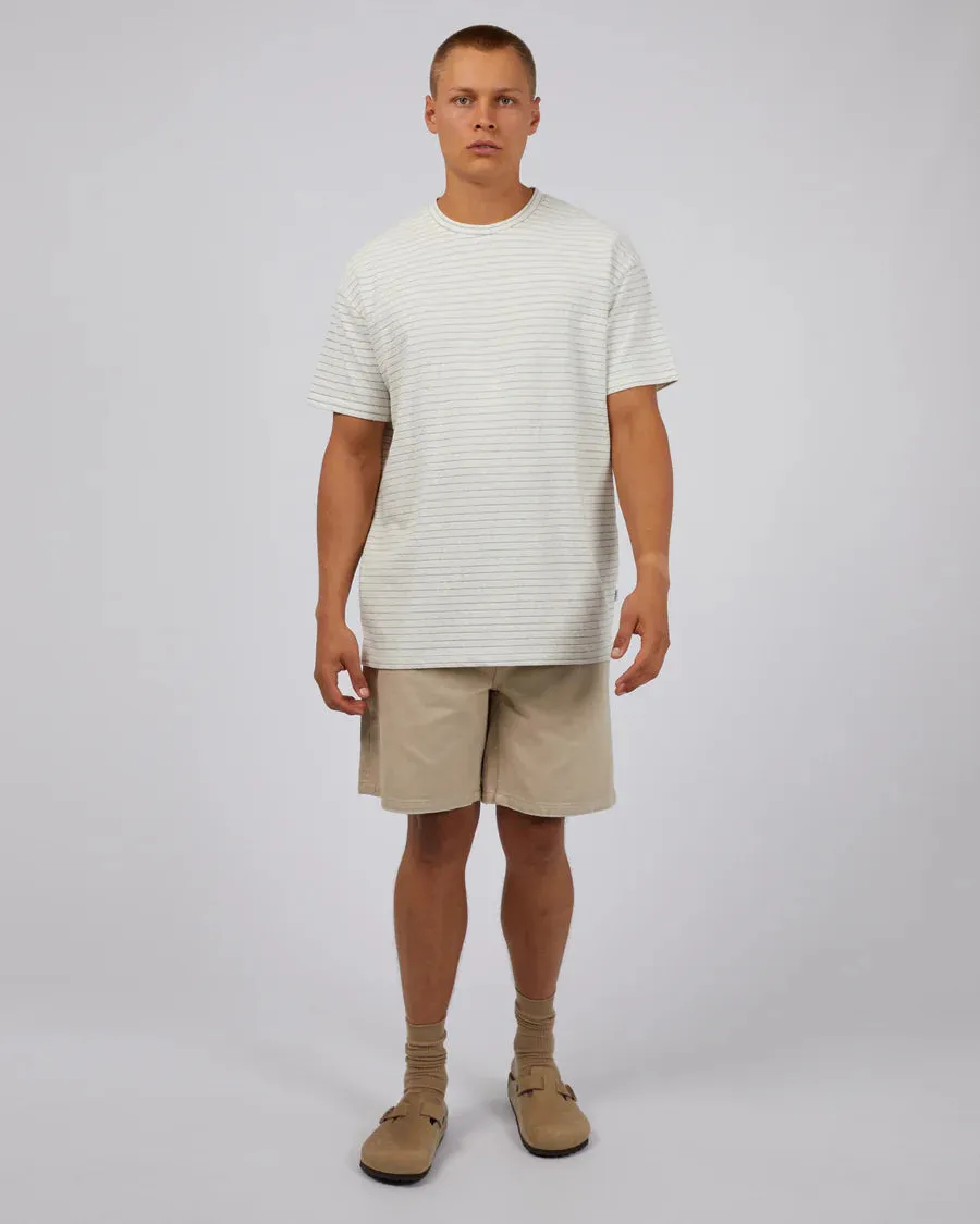 SILENT THEORY - Hugo Stripe Tee - WHITE