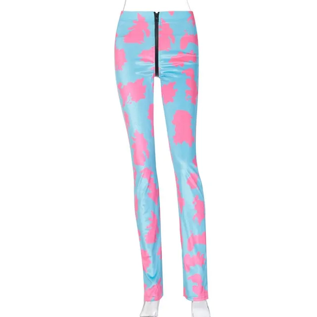 Simenual Cow Print Zipper Velvet Women Stacked Pants High Waist Fashion Street Style Slim Bodycon 2021 Autumn Long Trousers Hot