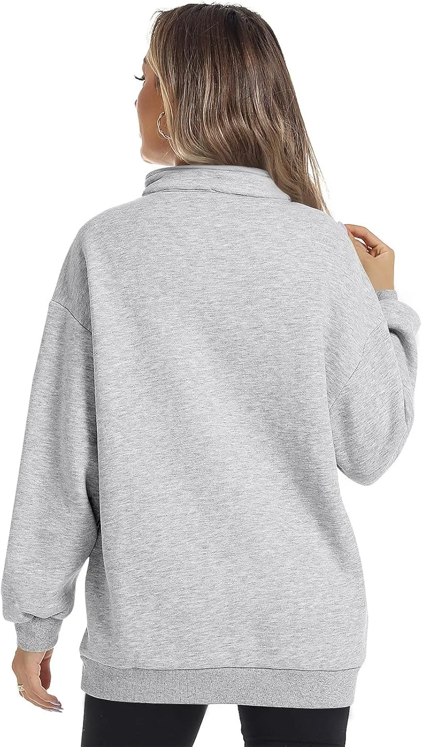 Sweatshirts For Women Long Sleeve Pullover Oversized Solid Color Hoodies Fleece Sweaters Fall Outfits Fashion Y2K Clothes