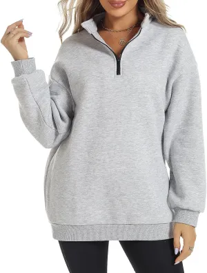 Sweatshirts For Women Long Sleeve Pullover Oversized Solid Color Hoodies Fleece Sweaters Fall Outfits Fashion Y2K Clothes