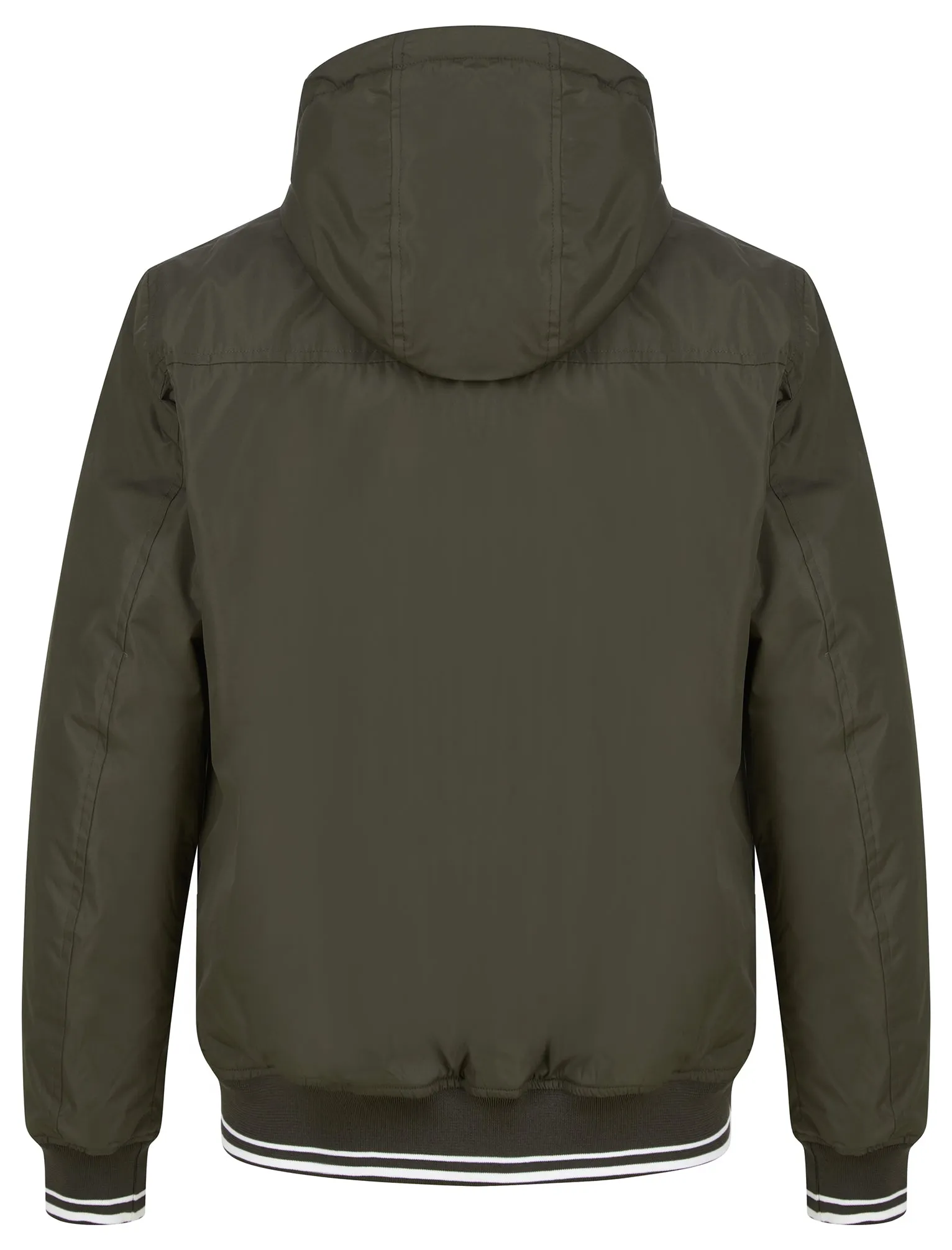 Thanos Padded Windbreaker Jacket with Hood in Khaki - Tokyo Laundry