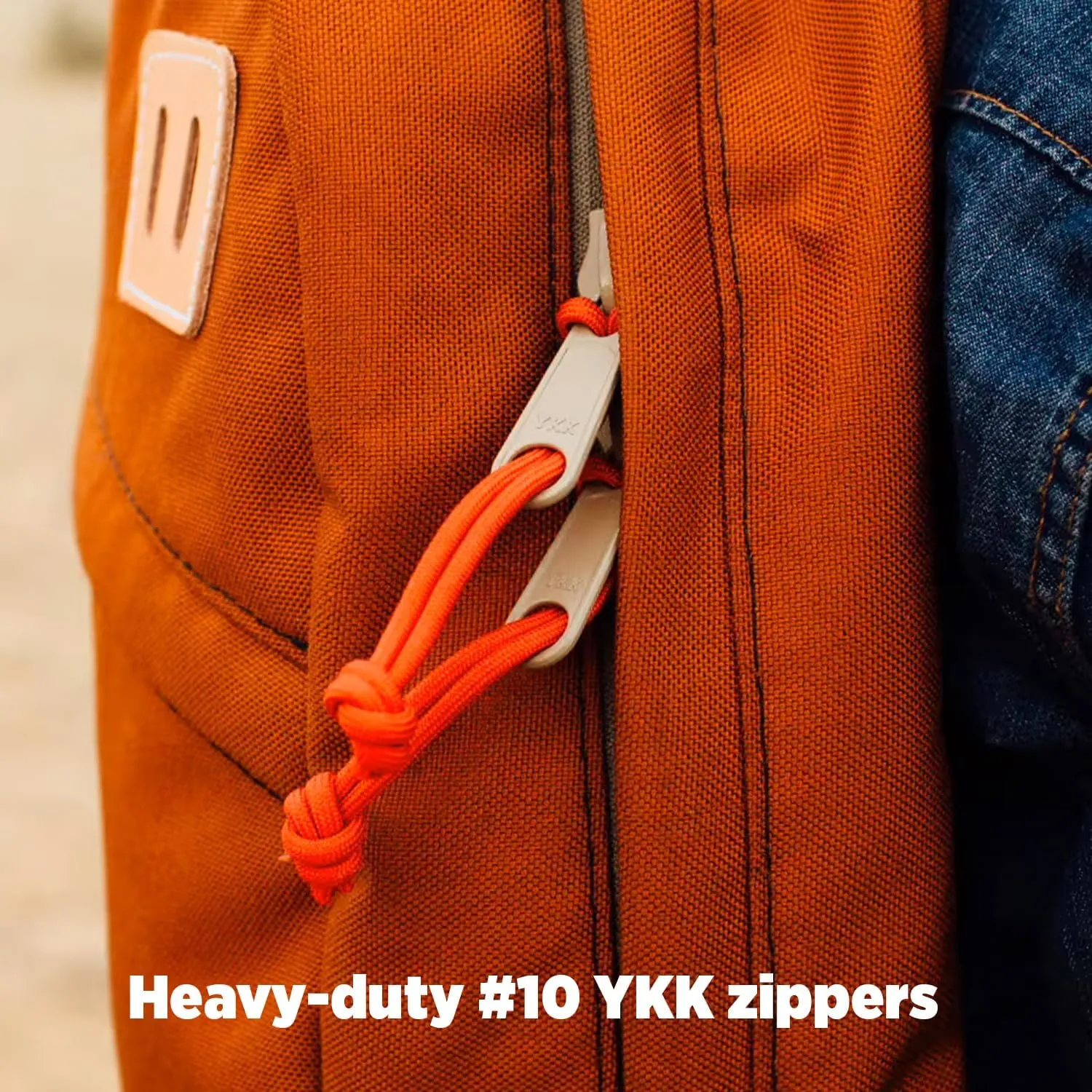 Topo Designs Daypack Classic  OG Daily Carry Pack Designed in Denver, Functional Travel Bag, Made from Recycled Nylon, 2 Padded Laptop Sleeves, 21L (Beetle/Spice)