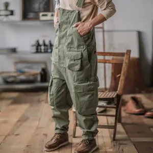 Vintage Cotton Overalls loose Washed jumpsuit