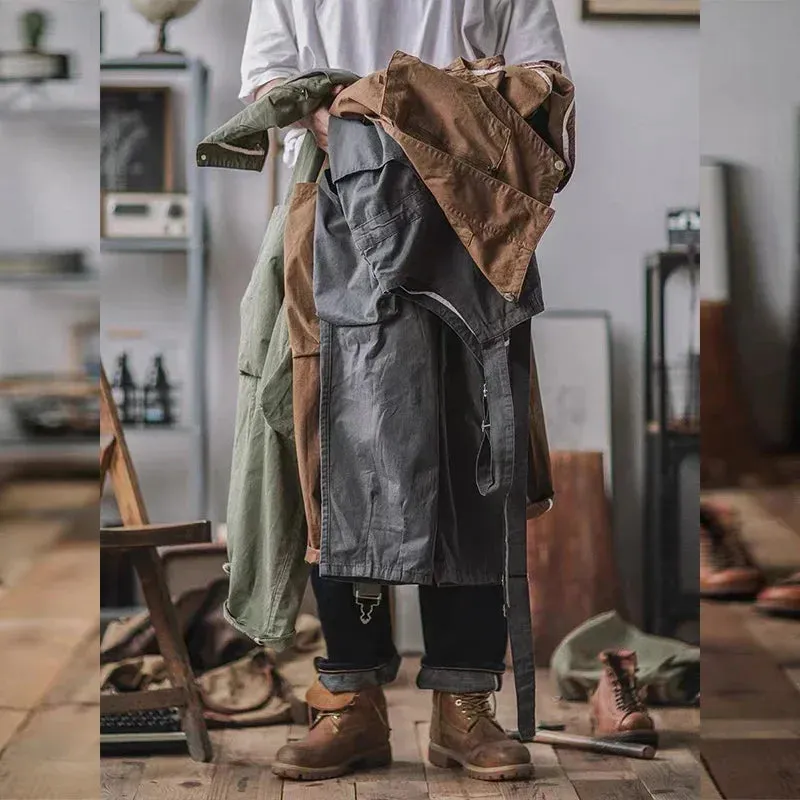 Vintage Cotton Overalls loose Washed jumpsuit