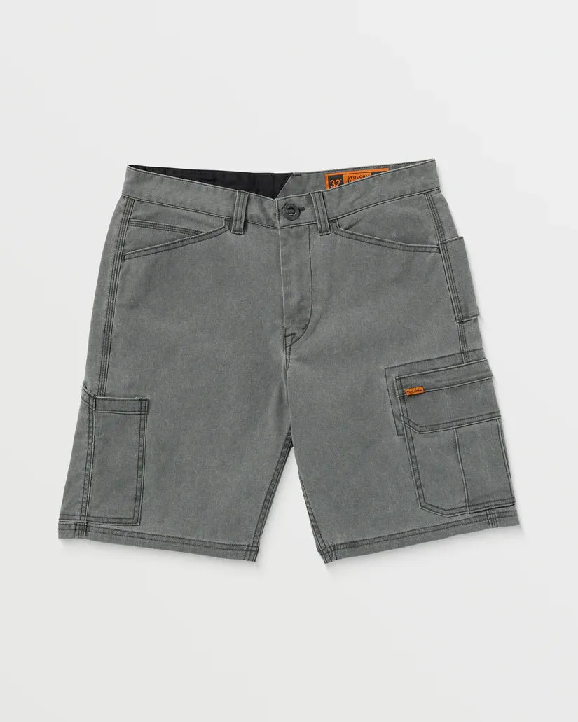 Volcom Men's Gage Work 21" Short Stealth A0912500_STH
