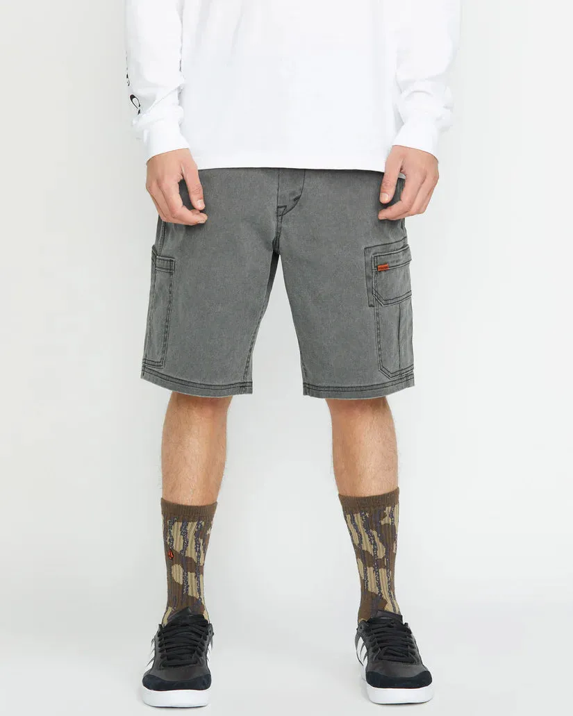 Volcom Men's Gage Work 21" Short Stealth A0912500_STH