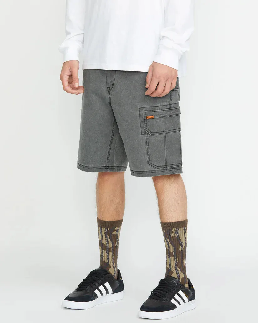 Volcom Men's Gage Work 21" Short Stealth A0912500_STH