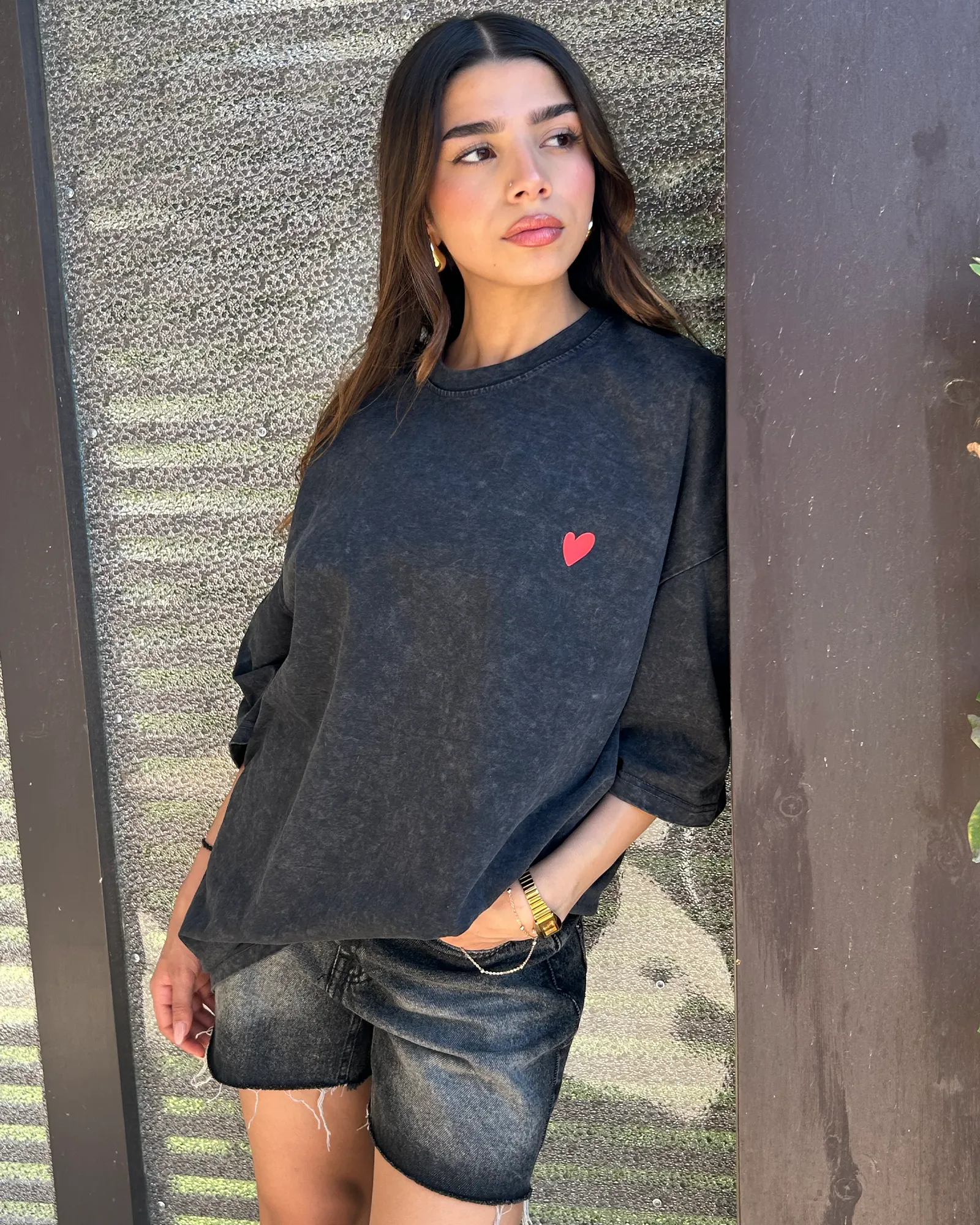 Washed Heart Oversized T-shirt