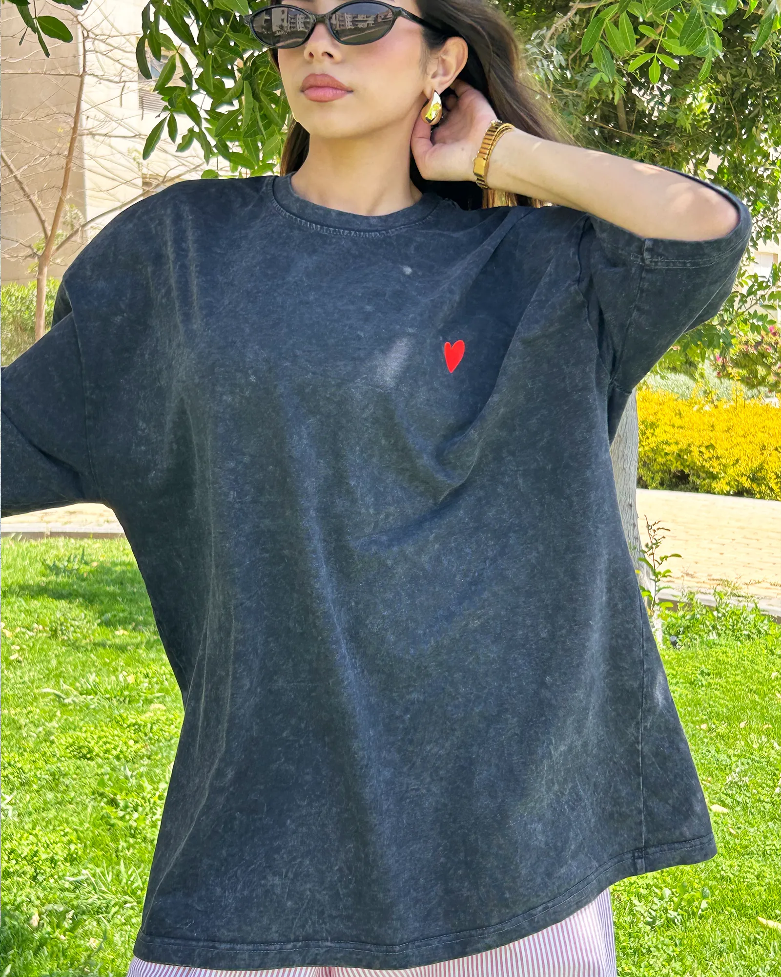 Washed Heart Oversized T-shirt
