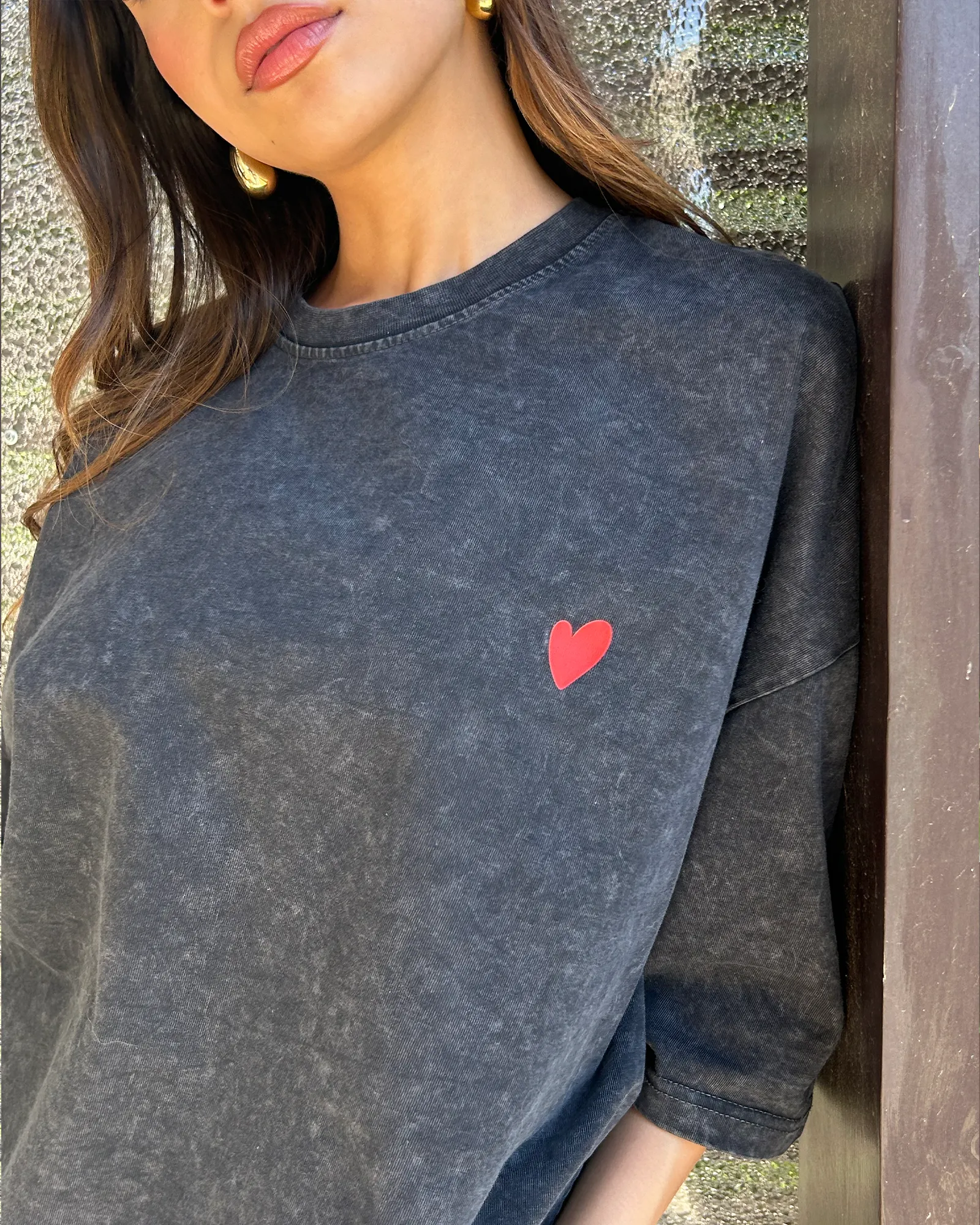 Washed Heart Oversized T-shirt
