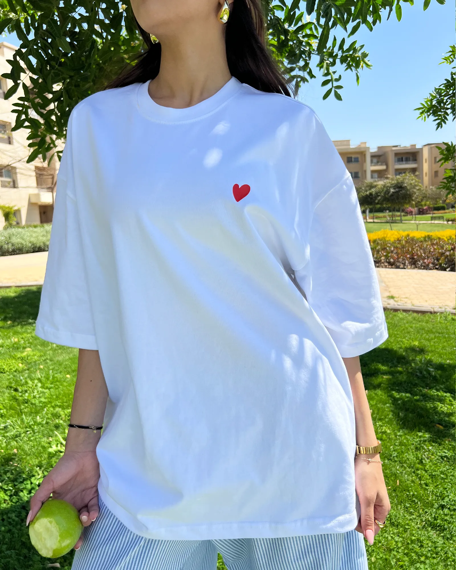 White Heart Oversized T-shirt