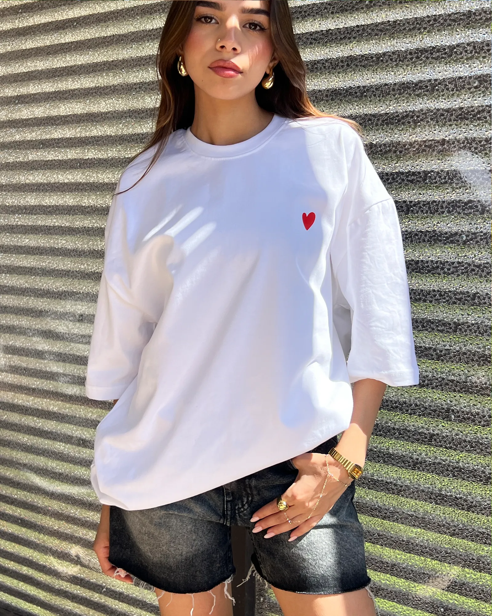 White Heart Oversized T-shirt