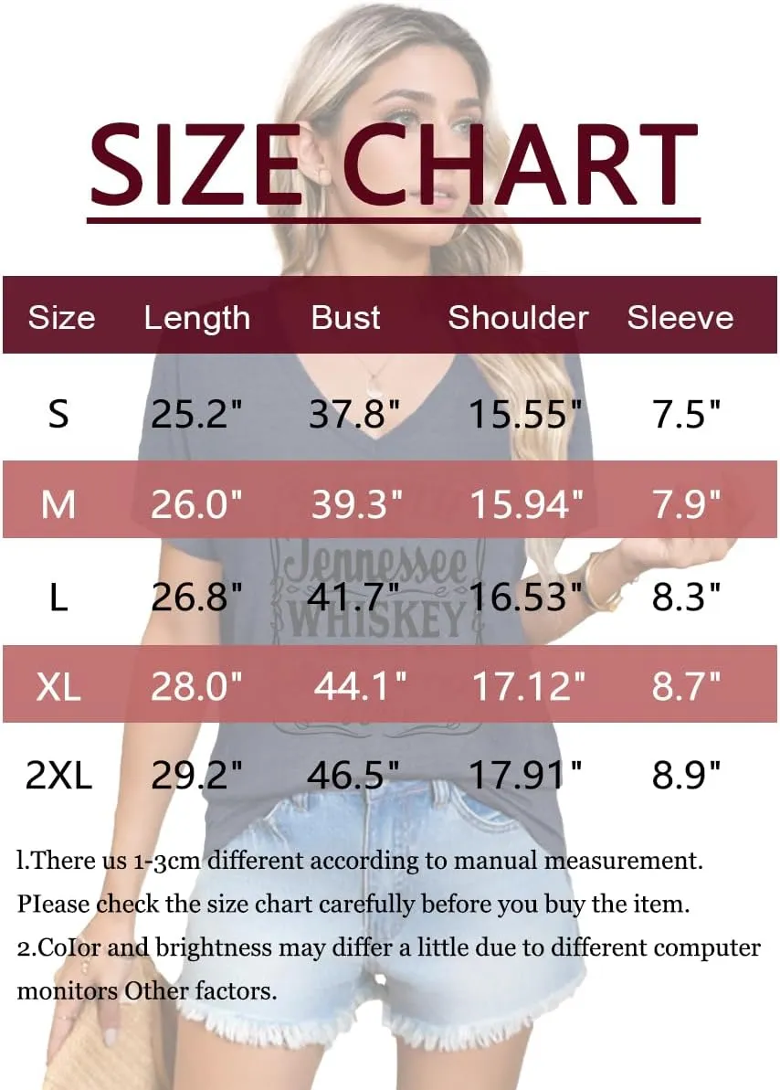 Women Summer Beach Tops Trees Print V Neck Short Sleeve Coconut Tree T Shirt Funny Graphic Tees