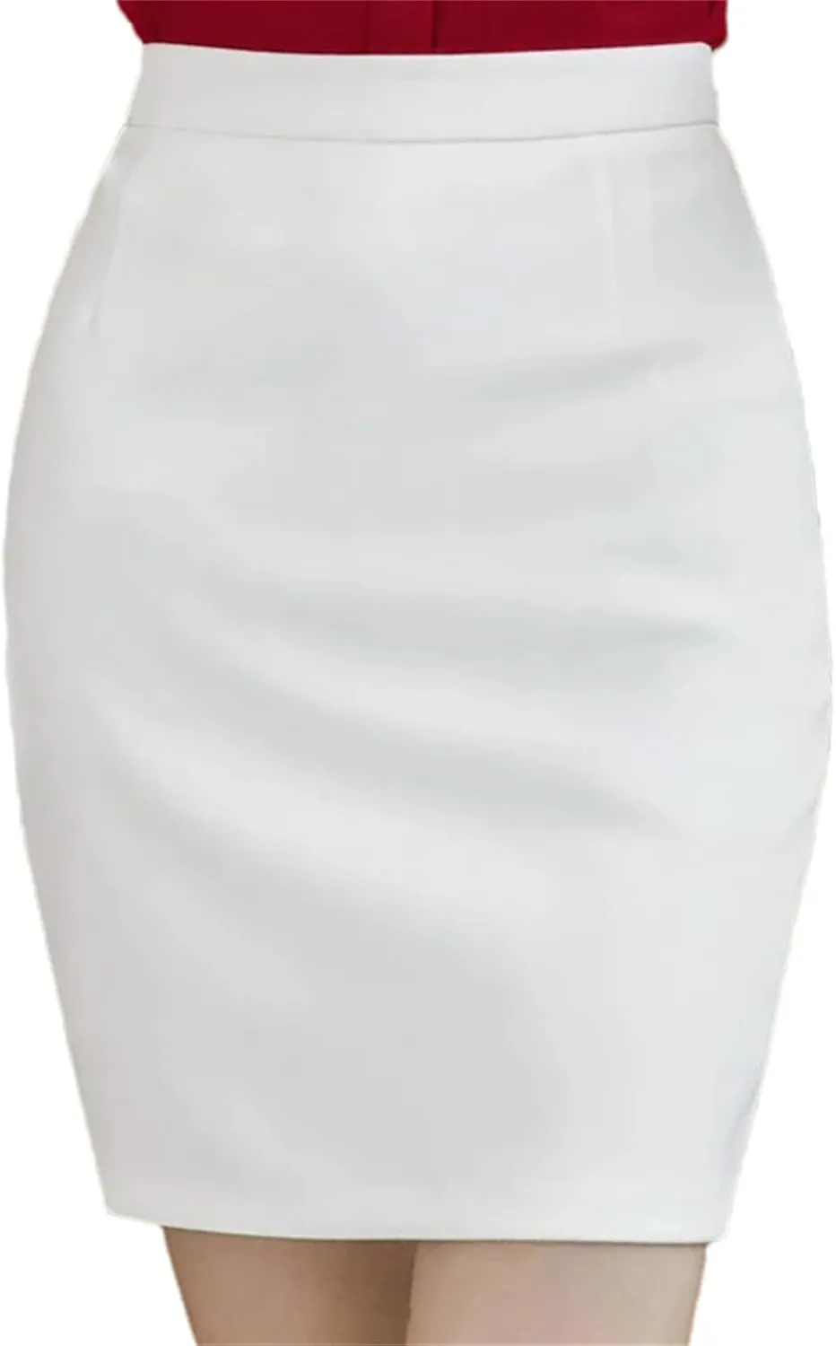 Women's Bottoms Formal Office Lady Mini Pencil Skirt  Work Business Bodycon Midi Skirt High Waist Tummy Control