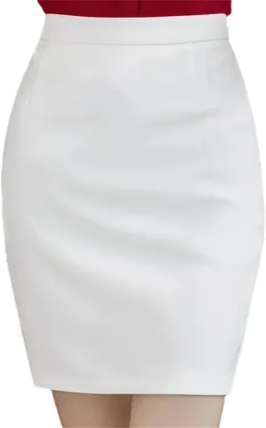Women's Bottoms Formal Office Lady Mini Pencil Skirt  Work Business Bodycon Midi Skirt High Waist Tummy Control