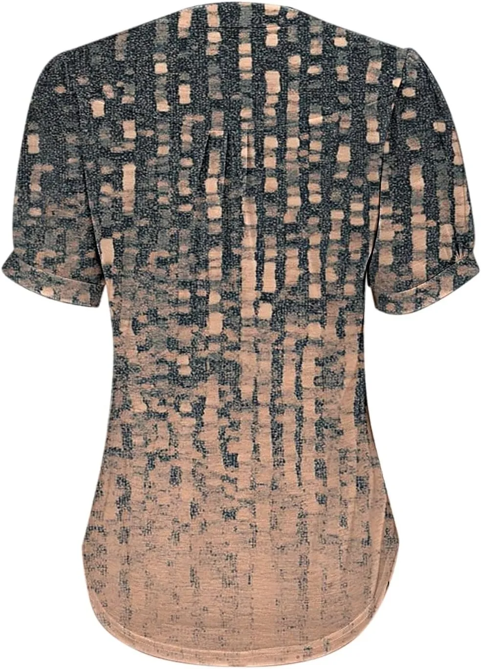 Womens V-Neck Short Sleeve Blouse Lightweight Fabric Slimming Fit Casual Soft Cotton Blend Comfort Stylish Relaxed Top