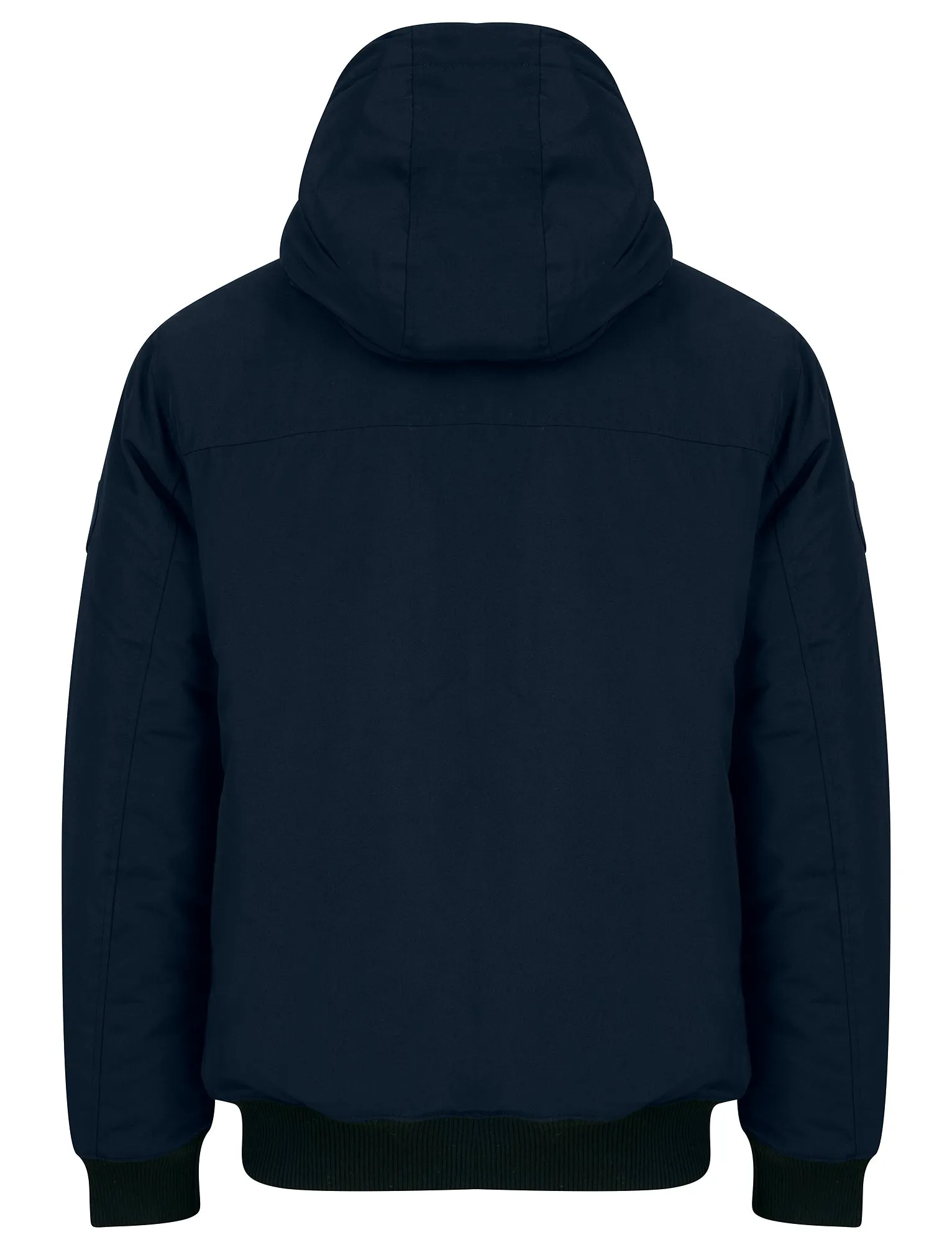 Yorker Padded Windbreaker Jacket with Borg Lined Hood in Sky Captain Navy - Tokyo Laundry