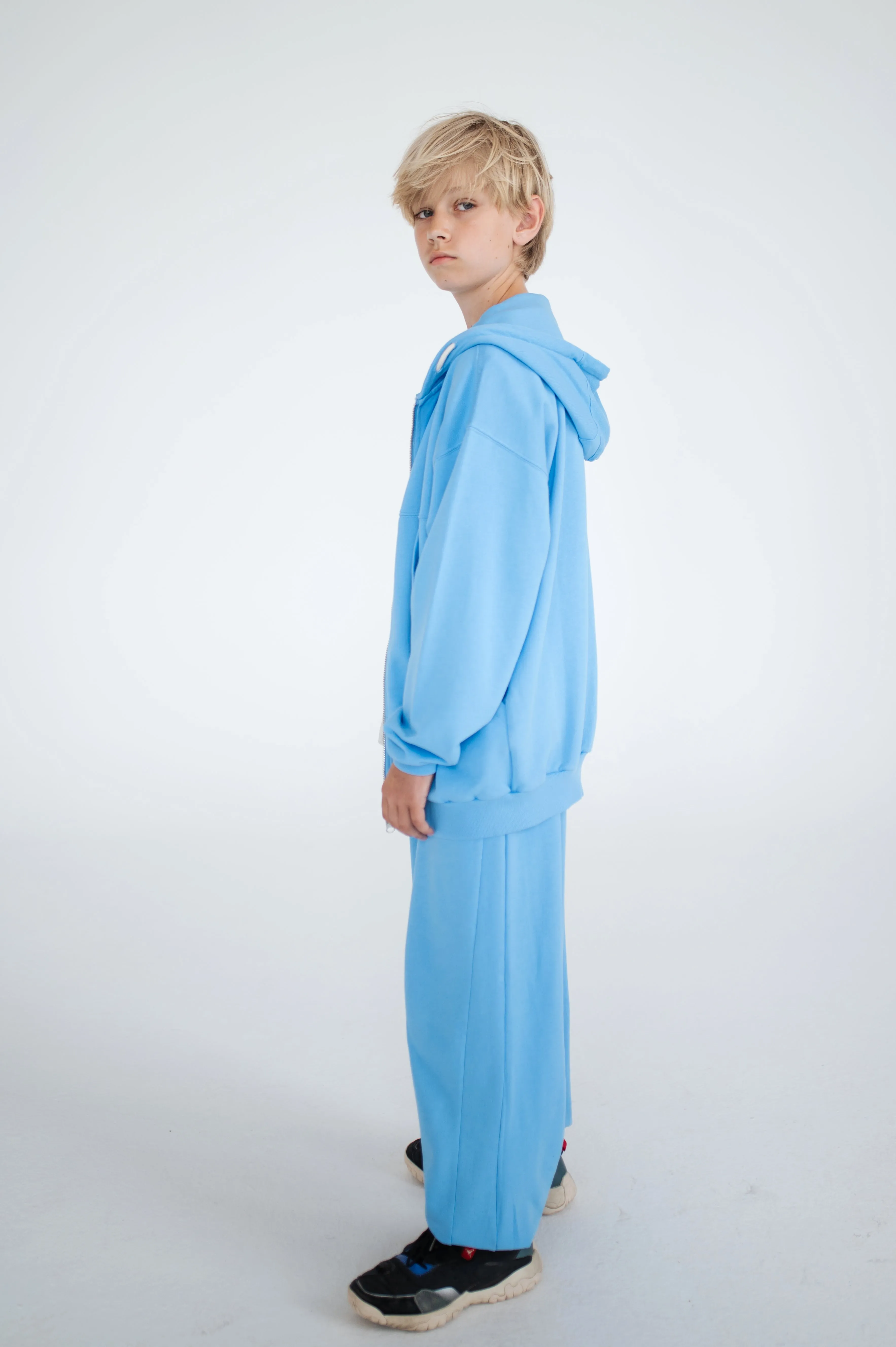 zip hoodie - summer day blue